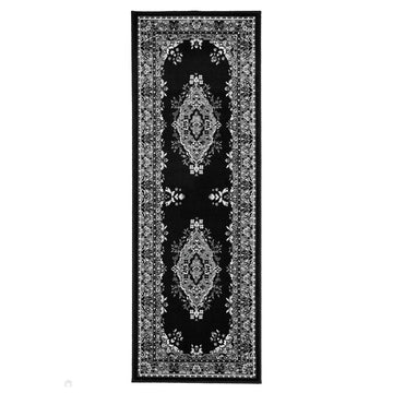 Maestro Tradition Black/Grey Runner-Melrose-Rug Love - The Most Loved Rug Store